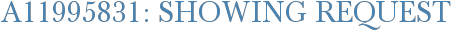 A11995831: Showing Request