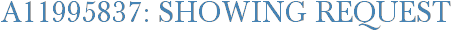 A11995837: Showing Request