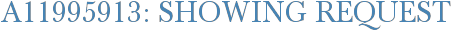 A11995913: Showing Request