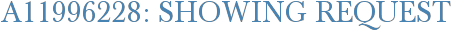 A11996228: Showing Request
