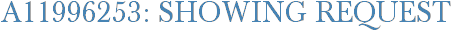 A11996253: Showing Request