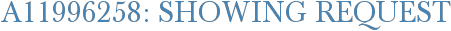 A11996258: Showing Request
