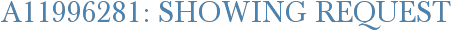 A11996281: Showing Request