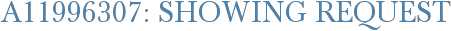 A11996307: Showing Request