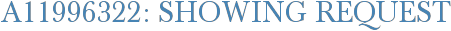 A11996322: Showing Request