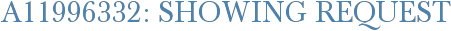A11996332: Showing Request