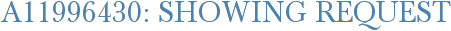 A11996430: Showing Request