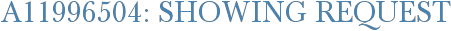 A11996504: Showing Request