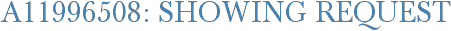 A11996508: Showing Request