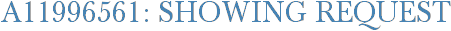 A11996561: Showing Request