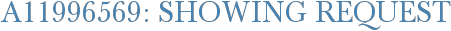 A11996569: Showing Request