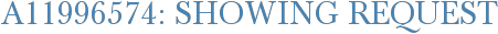 A11996574: Showing Request