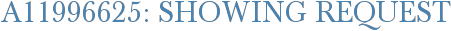 A11996625: Showing Request