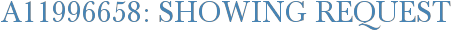 A11996658: Showing Request