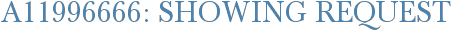 A11996666: Showing Request
