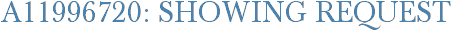 A11996720: Showing Request