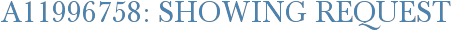 A11996758: Showing Request