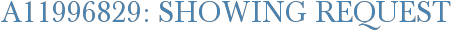 A11996829: Showing Request