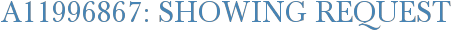 A11996867: Showing Request