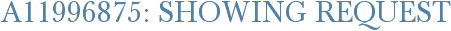 A11996875: Showing Request