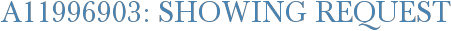 A11996903: Showing Request