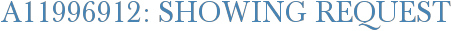 A11996912: Showing Request