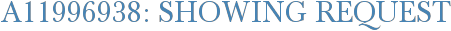A11996938: Showing Request