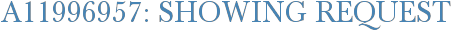 A11996957: Showing Request
