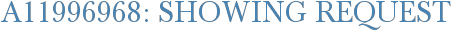 A11996968: Showing Request