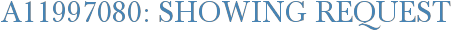 A11997080: Showing Request