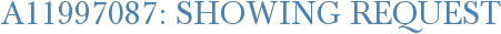 A11997087: Showing Request
