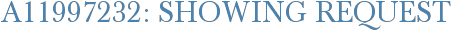 A11997232: Showing Request