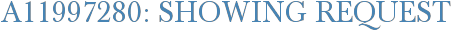 A11997280: Showing Request