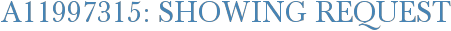 A11997315: Showing Request