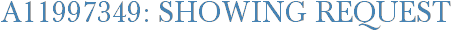 A11997349: Showing Request