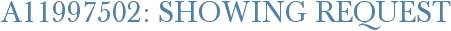 A11997502: Showing Request
