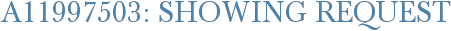 A11997503: Showing Request