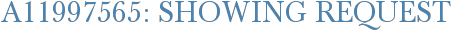 A11997565: Showing Request