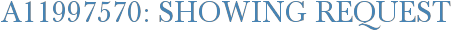 A11997570: Showing Request