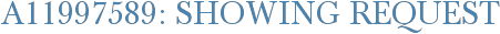 A11997589: Showing Request