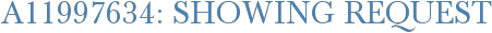 A11997634: Showing Request