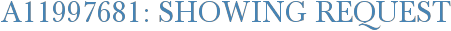 A11997681: Showing Request