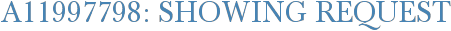 A11997798: Showing Request