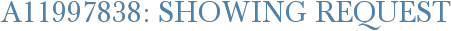 A11997838: Showing Request