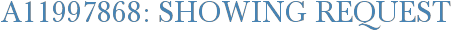 A11997868: Showing Request