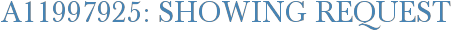 A11997925: Showing Request