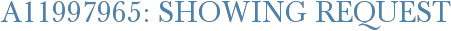 A11997965: Showing Request