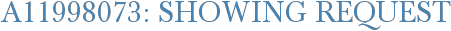 A11998073: Showing Request