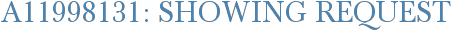 A11998131: Showing Request