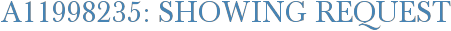 A11998235: Showing Request